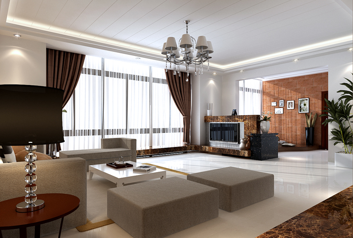 Simplism Living Room with Lounge Area